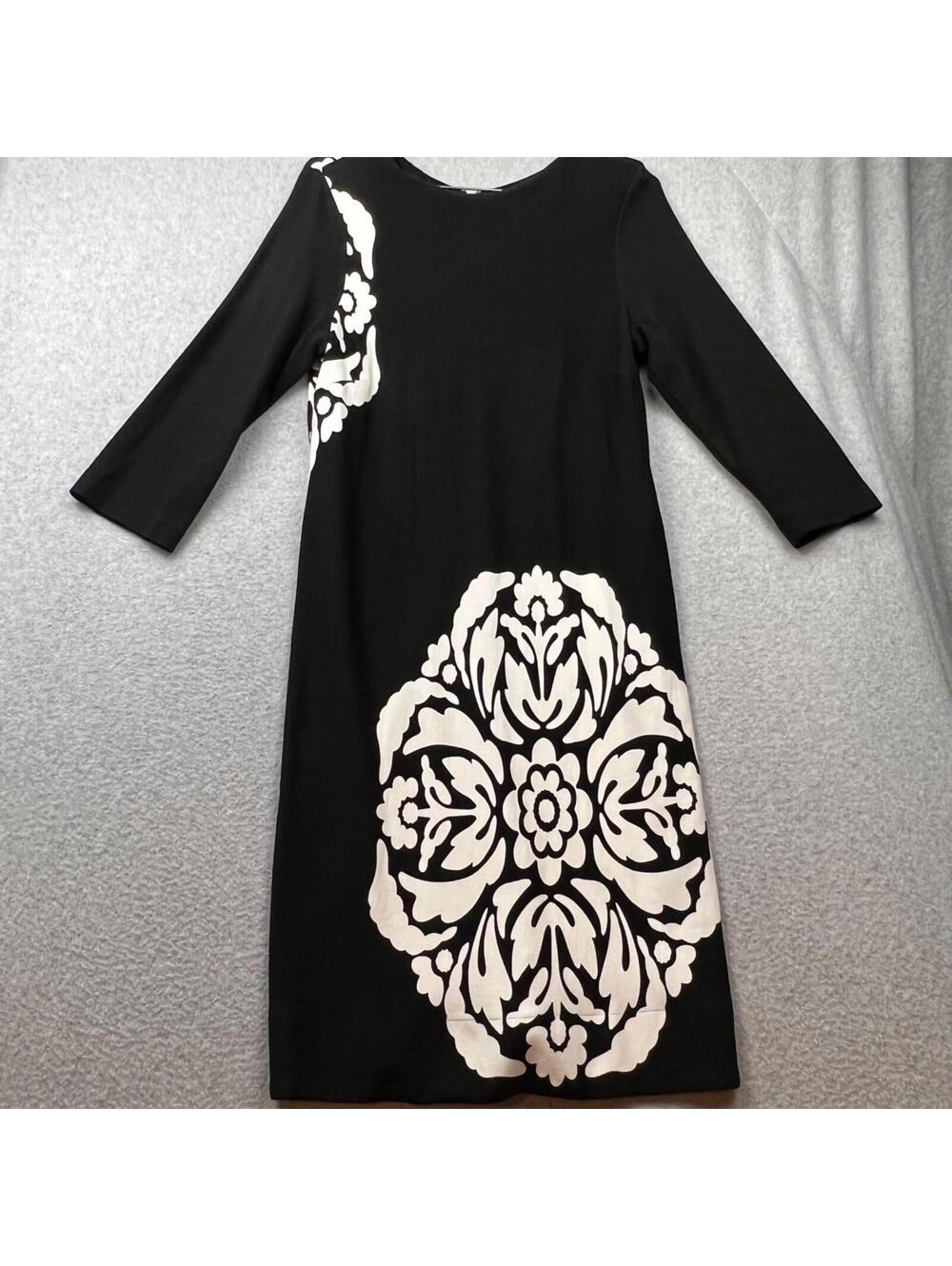Taylor Womens Sheath Dress 3/4 Sleeve Size 12 Casual Stretch Office Career Chic